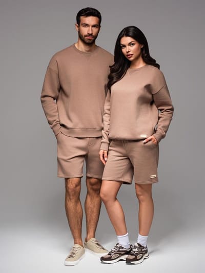 OMBRE Set - Katoen - Effen Koffie U1 (XS-S)