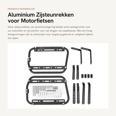 Dailygoods- Zijsteunrek Hoog Draagvermogen - Zadeltasrek - Steunbeugel - Bagagerek - Universele Montage - Eenvoudige Installatie