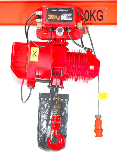 Elektrische kettingtakel 990 kg 6 meter met trolley + draadloze remote MW Tools KTT1062