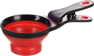 Flamingo Voerschep Met Sluitclip - Hondenvoerbak - 19.8x10x8.5 cm Rood