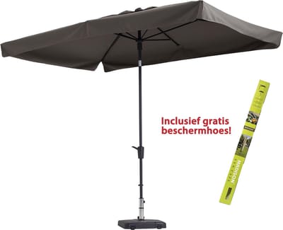 Madison Parasol Delos - 300 x 200 cm - Rechthoek - Taupe - Inclusief Beschermhoes