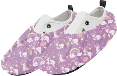 FEROCITY - Schoenovertrekken - Antislip, herbruikbaar - Unisex - Kinder - EU 25-30 - Polyester - Roze Eenhoorn