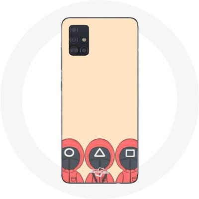 Samsung Galaxy A51 hoesje Squid Game Masks Square Triangle en Circle Fan Art