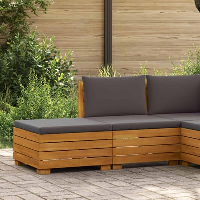 vidaXL - Tuin - loungeset - 2 - st - 2-zits - Massief - Acacia - Hout - Bruin