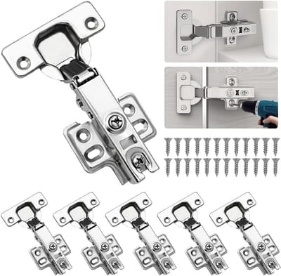 Set van 6 Keukenkastscharnieren met Zachte Sluiting, 110 Graden Volledige Overlay