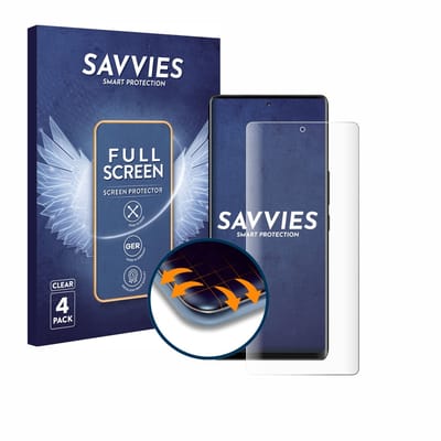 Savvies - Screenprotector voor Volla Phone Quintus - Folie Beschermfolie transparant volledig dekking 4 Stuks
