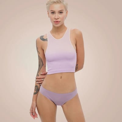 Weekiss Seamless menstruatie ondergoed, period underwear, period panties, Maat: XXL (44); Volumekortingen: 5 slips 15% korting; Kleur: Licht paars