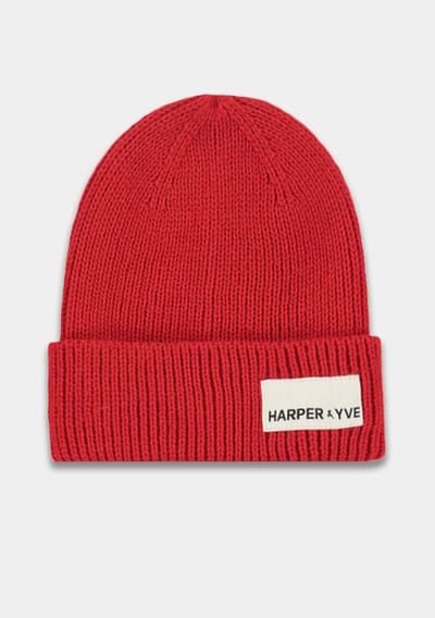 Harper & Yve Harper-beanie Mutsen Dames - Rood - Maat ONESIZE