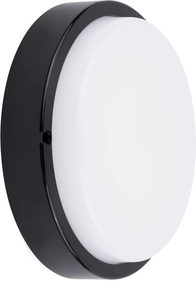 Ledvion - LED Bulkhead Plafonddlamp Badkamer Zwart Ø22 (Rond - 10W - CCT - IP65)