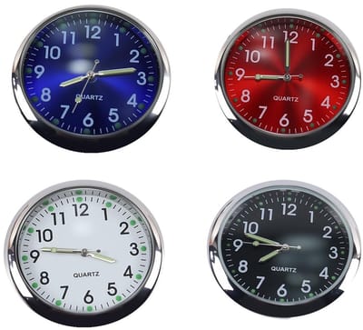 Dailygoods- Dashboardklok Eenvoudig te Installeren - Auto Horloge - Digitale Klok - Quartz Uurwerk - 4 Stuks - Antislip Bevestiging - Autohorloge