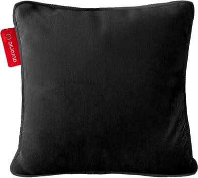 Auronic Warmtekussen - Velvet - 45x45 - Draadloos - Oplaadbaar - Elektrisch kussen - Infrarood - Zwart