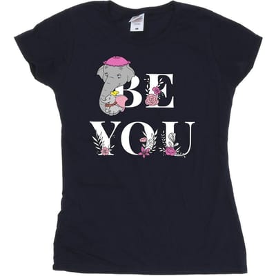 Disney Dames/Dames Dumbo Be You Katoenen T-Shirt (Marineblauw)