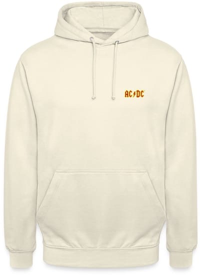 AC/DC Borst Logo In Rood En Geel Hoodie Unisex