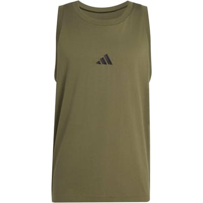 Adidas Essentials Small Logo Mouwloos T-shirt Groen L Man
