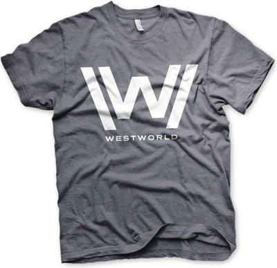 Westworld Heren Tshirt -M- Logo Grijs