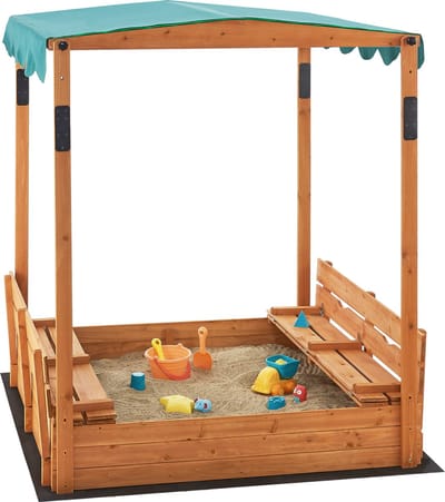Zandbak Pitsunda met banken en luifel 145x118x118 cm