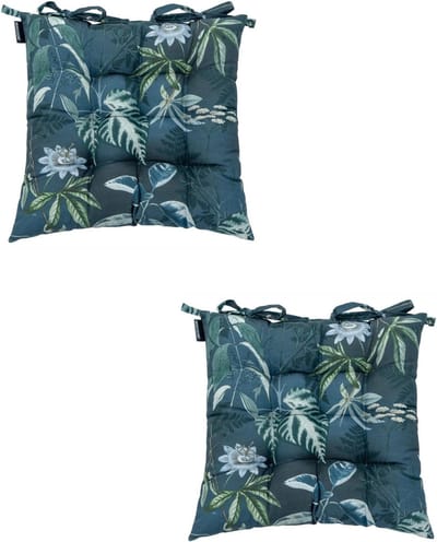 Madison - Zitkussen - Universeel - 2 stuks - 46 x 46 cm - Mauel Blue - Tuin - Toscane
