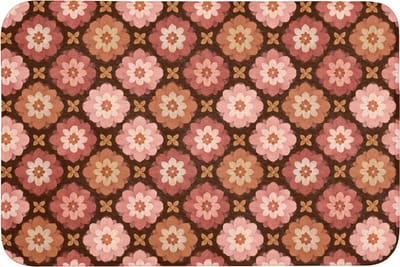 Badmat 90x60 cm - Antislip - Geometrisch - Bloemen - Kleurrijk - Badmatten voor badkamer - Badkamermat - Douchemat - Badkamer mat