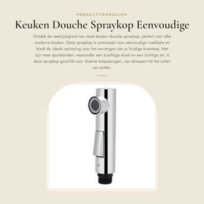 Dailygoods- Keukenmengkraan met uittrekbare uitloop - Keukenkraan met sproeikop - Keukenkraan voor badkamer - Keukenkraan met standaard aansluiting - Hoogwaardige ABS - Eenvoudige installatie