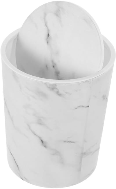Prullenbak - Vuilnisemmer Toilet - Afval Beheer - Geurpreventie Deksel - 27 cm - Wit
