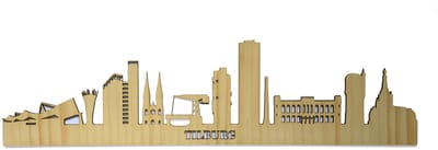 Houten Skyline 50 cm - Skyline Tilburg - Gegraveerd - Houten Souvenir