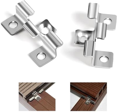 Fixing Clips voor Composiet Vloeren - 100 Stuks, 7.5 mm, Verborgen Montage, Stalen Bevestigingsclips, Klembereik 8/9/10 mm, Duurzaam en Betrouwbaar