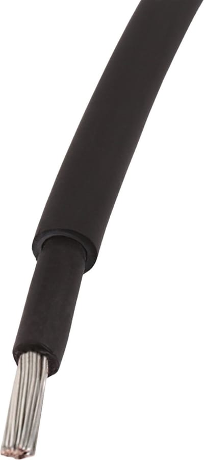Zwarte Zonnekabel voor Fotovoltaïsche Systemen 6mm² - SOLARFLEX-X H1Z2Z2-K Gemaakt in Duitsland - 1m | fotovoltaïsche zonnekabel | Solarkabel | UV-bestendig, flexibel, Fotovoltaïsche Kabel, PV Kabel, Solar Verbindingskabel voor Zonnepanelen