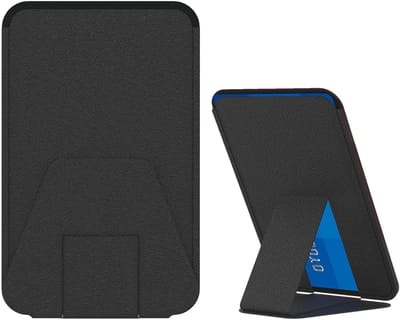 Universele Verstelbare Pasjeshouder voor Mobiele Telefoonhoesje van Leer - Leather Cardslot for Mobile Phone Case - Zwart - Smartphonica