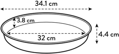 Ronde Schotel voor Buitenpotten en Bloempotten Ø 34.3 cm