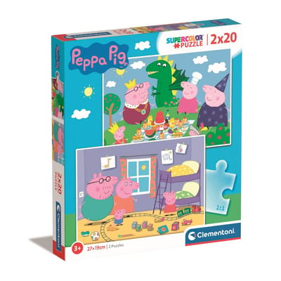 Clementoni - Puzzel - 2x20 Stukjes - Peppa Pig - Puzzel Voor Kinderen - Vanaf 3 Jaar