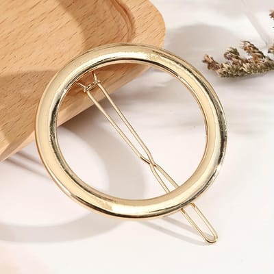 Elegante Ronde Haarklem - Duurzaam Gouden Haaraccessoire voor Vrouwen & Mannen, Unisex Volwassen Dagelijkse Styling, Leuke Haaraccessoires, beige