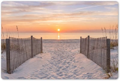 Placemats 45x30 cm - Placemat kunststof - 1 stuk - Zonsondergang - Strand - Zand - Borden onderleggers - Decoratie voor op tafel - Keuken tafeldecoratie accessoires - Vinyl onderlegger - Tafelversiering