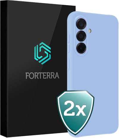 Hoesje 2 Stuks - Geschikt voor Samsung Galaxy A36 - Sterk & Shockproof - Back Cover - Case Siliconen - Telefoon Hoes - Lichtblauw