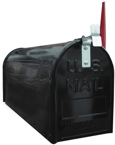 Brievenbus - Amerikaanse stijl - Post ontvangen - Robuust metaal - 170 x 48 cm - Zwart