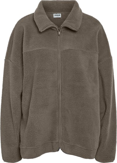 NOISY MAY Dames overgangsjas met rits fleece