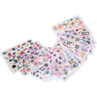 24 stuks Halloween Nail Art Stickers Zelfklevende DIY Nail Art Decals Manicure Decoraties