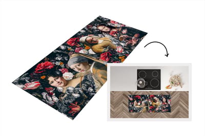 Keukenloper - Loper keuken - Collage - Schilderij - Bloemen - Oude meesters - 120x50 cm - Keukenloper vinyl