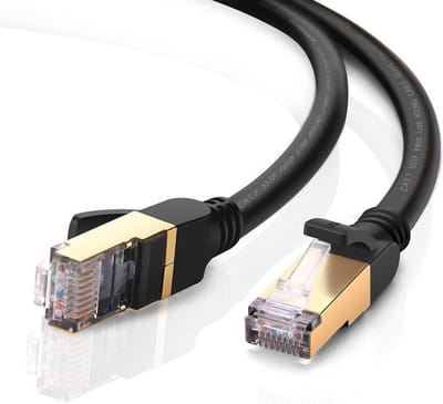 Ugreen Nw107 Ronde Ethernet Rj45-Netwerkkabel, Cat.7, Stp, 3 M (Zwart)