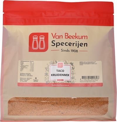 Van Beekum Specerijen - Taco Kruidenmix - 1 KG (hersluitbare stazak)