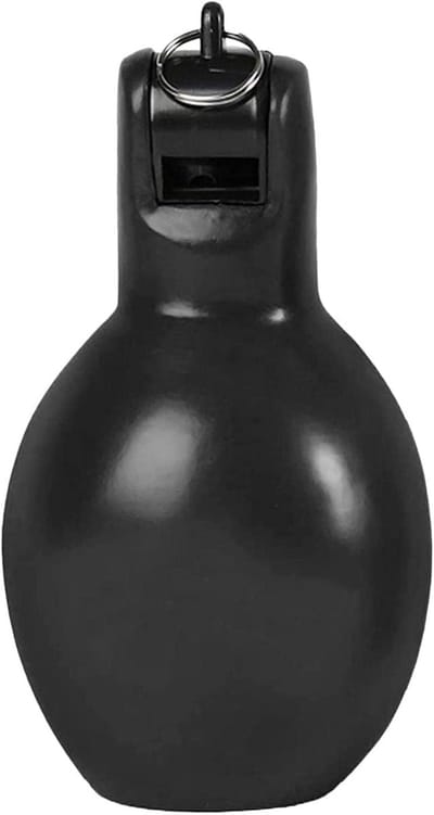 Handige Fluitjes - Trainingsfluitje Knijp - Binnen en Buiten - Hygiënisch Ontwerp - 12x6 cm - Zwart