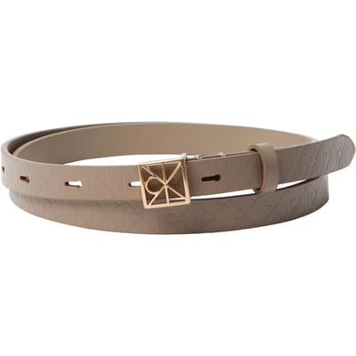 Calvin Klein Emblem Buckle All-over Print Belt Desert Taupe/antique Light Taglia: 70 | Cinture Outlet | Donna | Nero