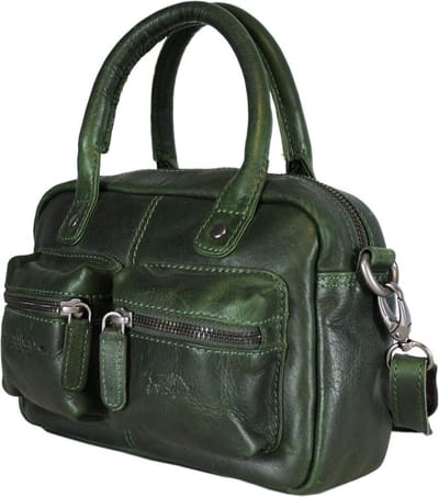 Arrigo Klein Tasje Dames - Schoudertasje - Mini Westernbag - Leer - Groen