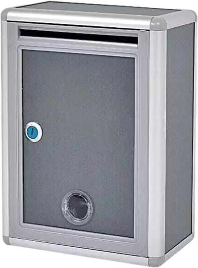 Afsluitbare Brievenbus - Wandbrievenbus Veilige Box - Post Opslag - Verbeterde Beveiliging - 215 x 105 x 285 mm