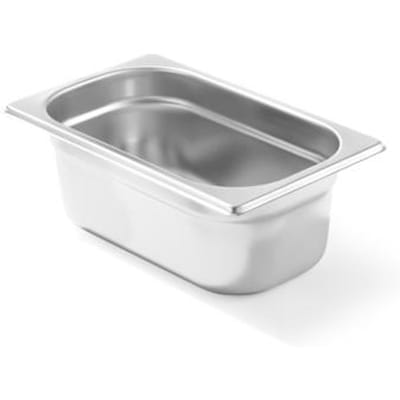 HENDI Gastronormbak 1/4 – 2,8L – Hoogwaardig roestvast staal – Stapelbaar – 100 mm hoog
