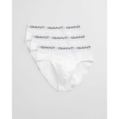 Gant Ondermode Uni Color Brief 3Pack Wit / male