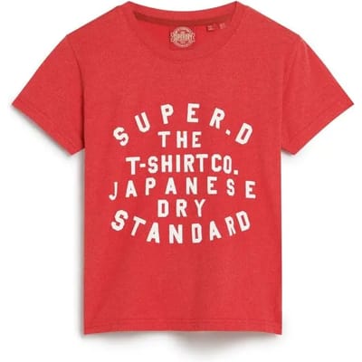 Superdry - Aansluitend T-shirt met puffprint - Dames - T-shirts