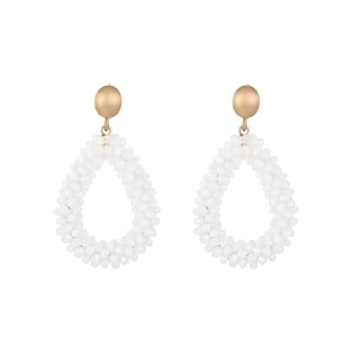 Oorbellen Crystal Elegance - Wit - Feestdagen - Kerst - Cadeau