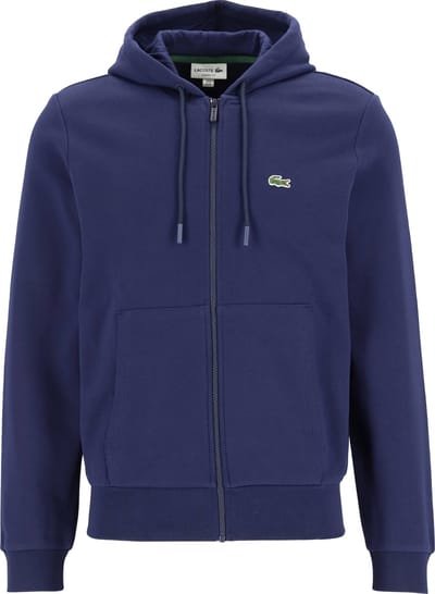 Lacoste heren hoodie sweatsvest - met rits - navy blauw