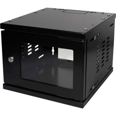 LogiLink W06Z33B 10inch-wandkast (b x d) 312 mm x 300 mm 4 HE Zwart