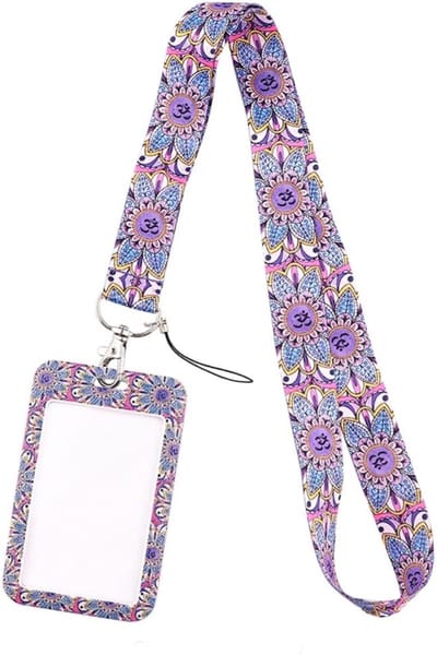 Travel Cords - Keycord met Badgehouder & Telefoonkoord – 3-in-1 Lanyard – Mandala – Afneembare Pashouder – ID Kaarthouder – Telefoonkoord